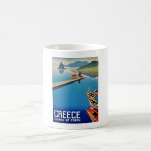 ヴィンテージギリシャコルフトラベルコーヒーマグ コーヒーマグカップ