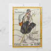 ヴィンテージギリシャスタンプ招待状 招待状 (正面)