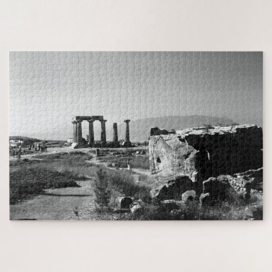 ヴィンテージギリシャ古代コリントアポロ寺院 ジグソーパズル (横)