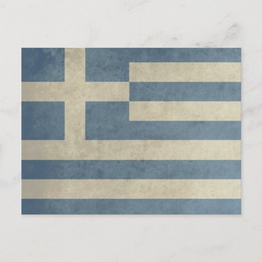 ヴィンテージギリシャ国旗 ポストカード (正面)