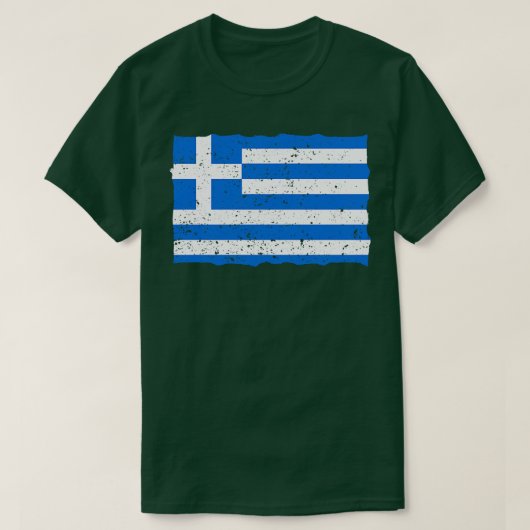 ヴィンテージギリシャ国旗 Tシャツ (デザイン正面)
