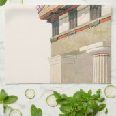 ヴィンテージギリシャ建築、アテナ寺院 キッチンタオル (折り畳み)