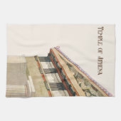 ヴィンテージギリシャ建築、アテナ寺院 キッチンタオル (横)