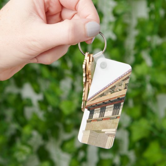 ヴィンテージギリシャ建築、アテナ寺院 キーホルダー (手)