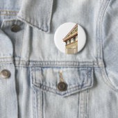 ヴィンテージギリシャ建築、アテナ寺院 缶バッジ (インサイチュ)