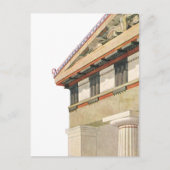 ヴィンテージギリシャ建築、アテナ神殿 ポストカード (正面)