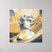 ヴィンテージギリシャ彫刻金ゴールド大理石 キャンバスプリント (正面)