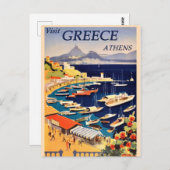 ヴィンテージギリシャ旅行はがき ポストカード (正面/裏面)