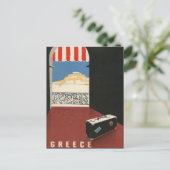 ヴィンテージギリシャ旅行アテネパルテノン寺院 ポストカード (スタンド正面)