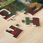 ヴィンテージギリシャ旅行イラストレーションアート ジグソーパズル (側面)