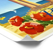 ヴィンテージギリシャ旅行キャンバスポスター ポスター (角)