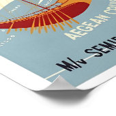 ヴィンテージギリシャ旅行グラフィックポスター ポスター (角)