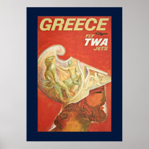 ヴィンテージギリシャ旅行ポスター ポスター