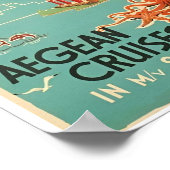 ヴィンテージギリシャ旅行海のポスター ポスター (角)