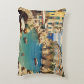 ヴィンテージギリシャ旅行 – コルフ島 アクセントクッション (裏面(縦))