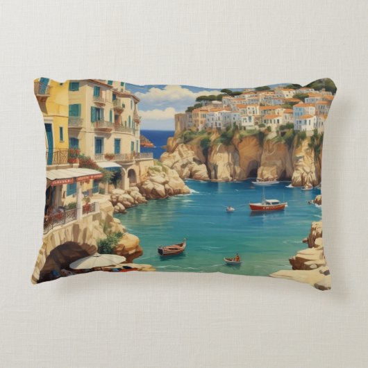 ヴィンテージギリシャ旅行 – コルフ島 アクセントクッション (裏面)