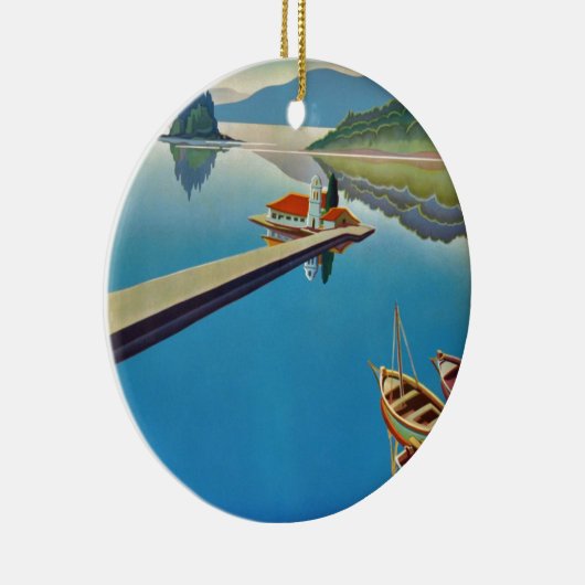 ヴィンテージギリシャ旅行 – コルフ島 セラミックオーナメント (右)