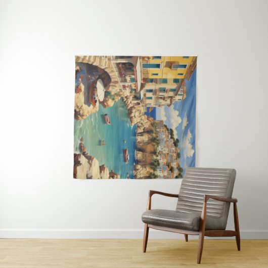 ヴィンテージギリシャ旅行 – コルフ島 タペストリー (インサイチュ(横))