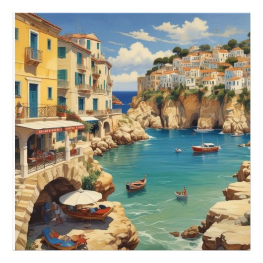 ヴィンテージギリシャ旅行 – コルフ島 フォトプリント            (正面)