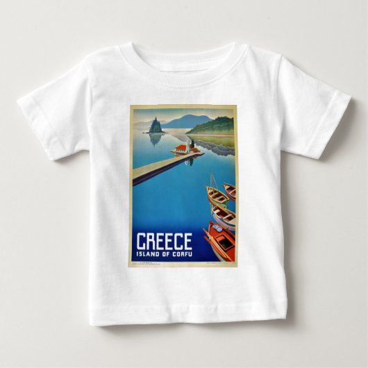ヴィンテージギリシャ旅行 – コルフ島 ベビーTシャツ (正面)