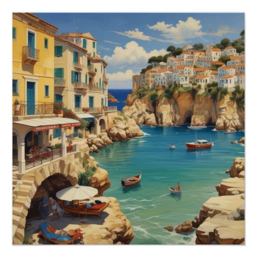 ヴィンテージギリシャ旅行 – コルフ島 ポスター (正面)