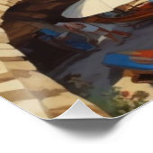 ヴィンテージギリシャ旅行 – コルフ島 ポスター (コーナー)