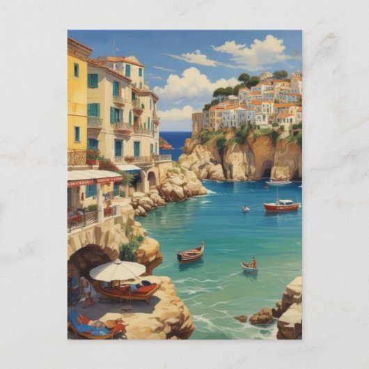 ヴィンテージギリシャ旅行 – コルフ島 ポストカード (正面)