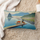 ヴィンテージギリシャ旅行 – コルフ島 ランバークッション (ブランケット)