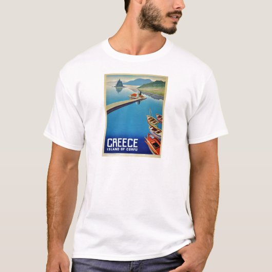 ヴィンテージギリシャ旅行 – コルフ島 Tシャツ (正面)