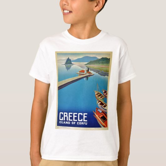 ヴィンテージギリシャ旅行 – コルフ島 Tシャツ (正面)