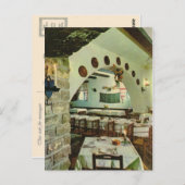 ヴィンテージギリシャ、ギリシャのタヴェルナの中 ポストカード (正面/裏面)