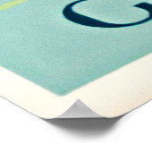 ヴィンテージギリシャ・シースケープトラベルアートプリント ポスター (角)