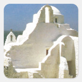 ヴィンテージギリシャ，ミコノス，ギリシャ正教会 スクエアシール (正面)