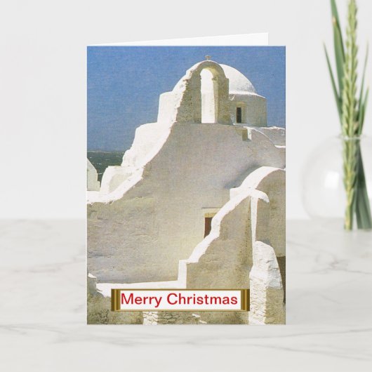 ヴィンテージギリシャ、Myconosのギリシャ正教会 シーズンカード (正面)