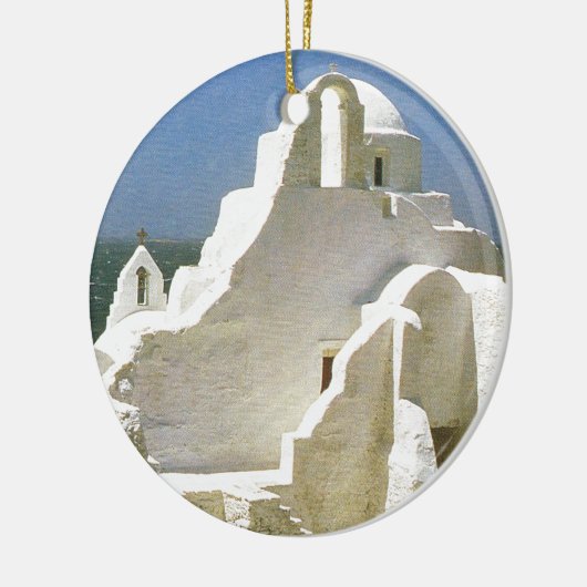 ヴィンテージギリシャ、Myconosのギリシャ正教会 セラミックオーナメント (左)