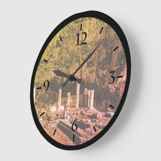 ヴィンテージギリシャDelphiアポロテンプルウォッチ ラージ壁時計 (傾斜)