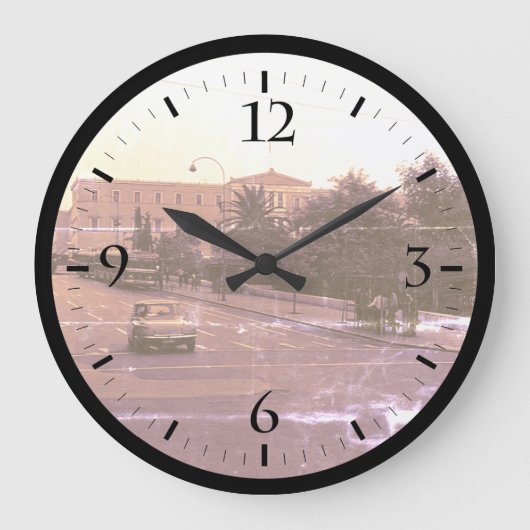 ヴィンテージギリシャDelphiオールドパレスウォッチ ラージ壁時計 (正面)