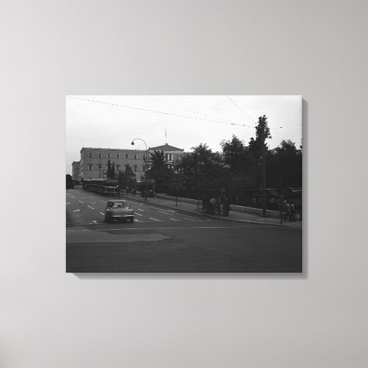 ヴィンテージギリシャDelphiオールドパレス キャンバスプリント (正面)