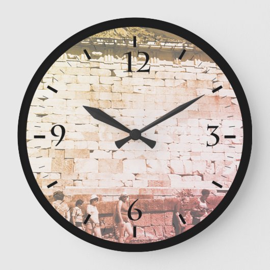 ヴィンテージギリシャDelphi Athenian Treasury Watch ラージ壁時計 (正面)