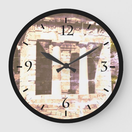 ヴィンテージギリシャDelphi Athenian Treasury Watch ラージ壁時計 (正面)