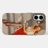 ヴィンテージギルエルブグレンカードプレーヤーレトロピンアップガール Case-Mate iPhoneケース (裏面 (横))