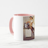 ヴィンテージギルエルブグレンレトロナースピンアップガール マグカップ (正面左)