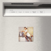 ヴィンテージギルエルブグレンレトロナースピンアップガール マグネット (インサイチュ (食洗機))