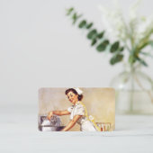 ヴィンテージギルエルブグレンレトロナースピンアップガール 名刺 (スタンド正面)