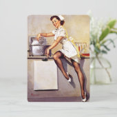 ヴィンテージギルエルブグレンレトロナースピンアップガール 招待状 (スタンド正面)