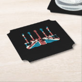 ヴィンテージギ素晴らしタイギリスフラグ – ギタープレーヤー ペーパーコースター (アングル)