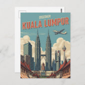 ヴィンテージクアラルンプールマレーシア ポストカード (正面/裏面)