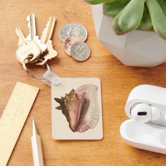 ヴィンテージクィーンコンチシーシェルシェル，海洋動物 キーホルダー (デスク)