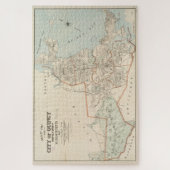 ヴィンテージクインシーMAの地図(1907) ジグソーパズル (縦)