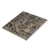 ヴィンテージクイーンエスサータペストリー刺繍パープル タイル (側面)